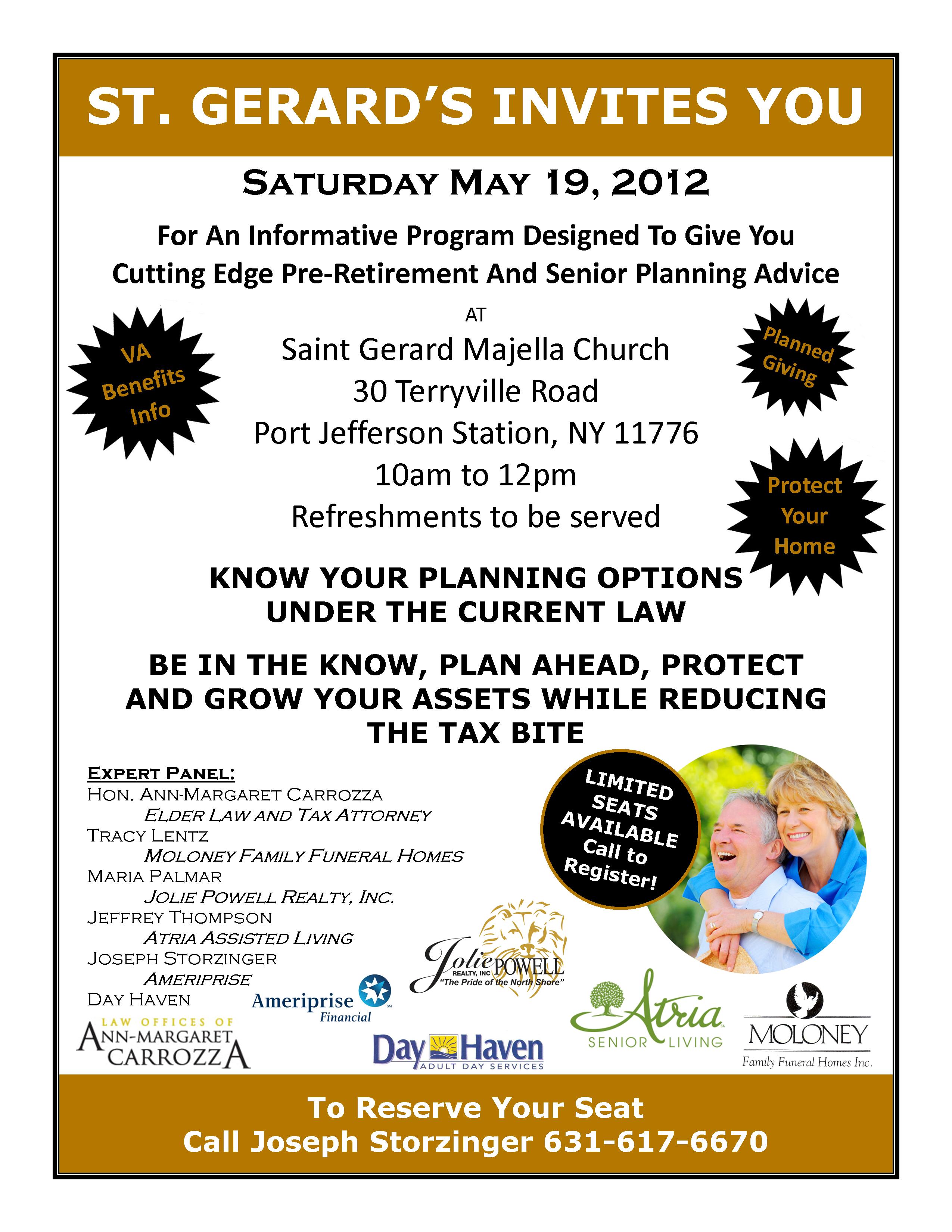 St. Gerards's Invites YOU